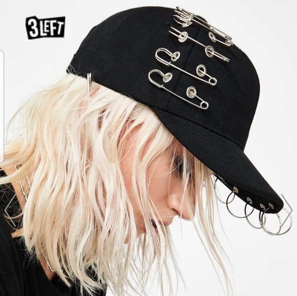 Dolls Kill Accessories - Dolls kill Black punk baseball cap